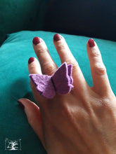Charger l'image dans la galerie, bague papillon violet