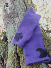 Charger l&#39;image dans la galerie, mitaines pur laine violet vif