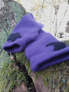 mitaines pur laine violet vif