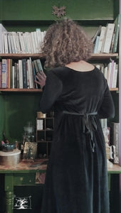 robe Ann Elliott en jersey de velours  noir