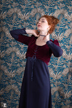 Charger l&#39;image dans la galerie, robe Ann Elliott longue bleu nuit taille 36/38