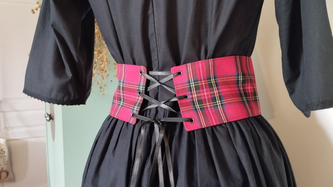 ceinture lacée écossaise clan Royal Stewart