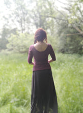 Charger l&#39;image dans la galerie, tee shirt manches 3/4 encolure danseuse