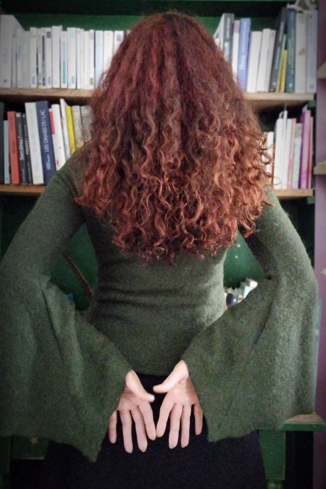 pull brume en maille de laine mélangée