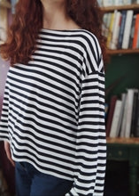 Charger l'image dans la galerie, tee-shirt large rayure Burton maille viscose