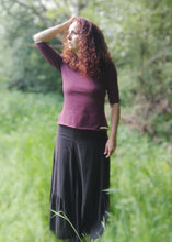 Charger l&#39;image dans la galerie, tee shirt manches 3/4 encolure danseuse