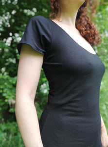 tee shirt manches courtes dos nu