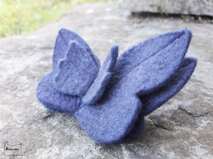 barrette papillon indigo/violet