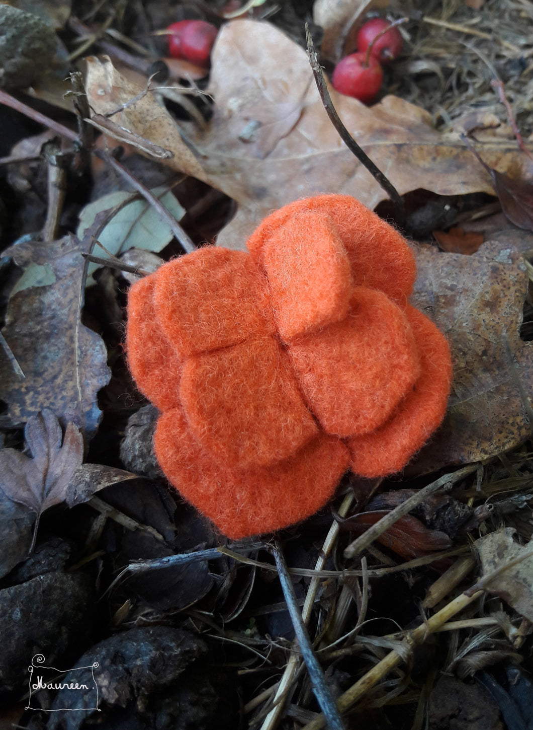 Tiny barrette hortensia coloris 'foxy' (teinture végétale)