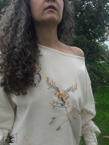 sweat-shirt bio coton long fabriqué en Bretagne créatrice Maureen