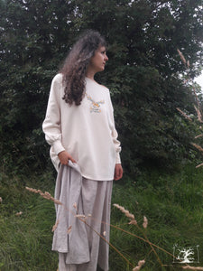 sweat-shirt bio coton long fabriqué en Bretagne créatrice Maureen
