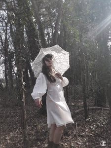 robe willow en lin blanc