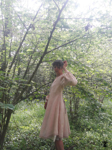 robe willow en lin rose poudré (teinture végétale)