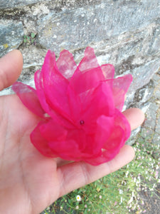 barrette de soie rose indien