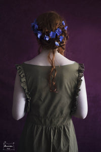 robe bliss vert bronze (teinture végétale réalisée à la main)