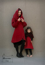 Charger l&#39;image dans la galerie, manteau nabou rouge créatrice Maureen