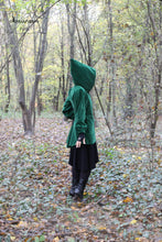 Charger l&#39;image dans la galerie, veste Elfie velours de coton vert émeraude
