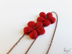 diadème pâquerette rouge