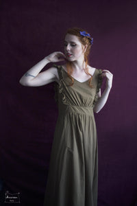 robe bliss vert bronze (teinture végétale réalisée à la main)