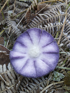 barrette Astrée ecru en dégradé violet