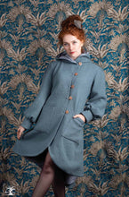 Charger l&#39;image dans la galerie, manteau Elinor polaire bleu canard