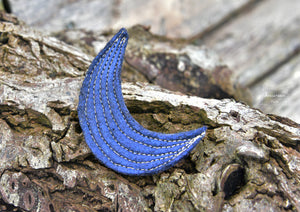 grande broche lune bleu cosmos