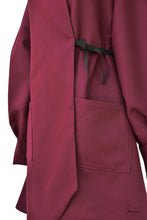 Charger l&#39;image dans la galerie, manteau nabou en drap de laine bordeaux par la creatrice Maureen